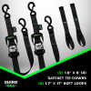 Rhino USA Heavy Duty Ratchet Tie-Down 2-Pack 1.6In x 8Ft Red recovery gear product photo