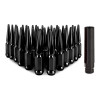 Mishimoto Lug Nuts, Black | Steel Spiked M14 x 1.5 32pc | MMLG-SP1415-32BK