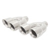 Mishimoto Exhaust Component, Polished | Universal Steel Muffler Tip 2.5in Inlet Dual Y | MMEXH-TIP-QY25P