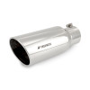 Mishimoto Exhaust Component, Polished | Universal Steel Muffler Tip 4in Inlet 6in Outlet | MMEXH-TIP-DSL46