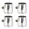 Mishimoto Fitting / Clamp, Silver | 6AN Hex Finishers | MMHXF-06-4-SL