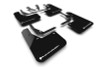 Rally Armor 2024 Hyundai Kona/Kona EV Black UR Mud Flap w/White Logo