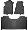 Husky Liners WeatherBeater Front & 2nd Row Seating Floor Liners, Black for 2019-2024 Dodge Ram 1500 Crew Cab - Part #94001