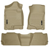 Husky Liners WeatherBeater Front & 2nd Row Seating Floor Liners, Tan for 2007-2013 GM Escalade/Suburban/Yukon - Part #98253