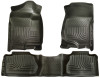 Husky Liners WeatherBeater Combo Floor Liners, Black for 2007-2012 Chevy Silverado/GMC Sierra Extended Cab - Part #98211