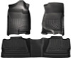 Husky Liners 07-12 Chevy Silverado/GMC Sierra Crew Cab WeatherBeater Combo Black Floor Liners
