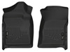 Husky Liners WeatherBeater Floor Liners, Black for 2007-2012 Chevrolet Silverado/GMC Sierra Regular Cab - Part #18221