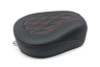 Mustang 08-21 Harley Wide Tripper FL Touring Passenger Seat w/Red Diamond Stitch - Black