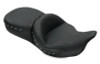 Mustang 08-21 Harley Electra Glide,Rd Glide,Rd King,Str Glide Super Tour 1PC Seat Blk Pearls - Black