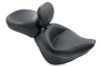 Mustang 00-15 Harley Softail Standard Rear Tire Wide Touring Solo Seat w/Driver Backrest - Black