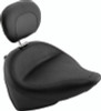 Mustang 00-15 Harley Softail Standard Rear Tire Wide Touring Solo Seat w/Driver Backrest - Black
