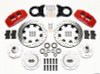 Wilwood Dynapro 6 Front Hub Kit 12.19in Drill Red 1965-1969 Mustang Disc & Drum Spindle - wil140-12947-DR