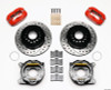 Wilwood Forged Dynalite P/S Park Brake Kit Drilled Red Ford 8.8 w/2.5in Offset-5 Lug - wil140-7146-DR