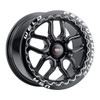 WELD Laguna Beadlock Drag Gloss Black Wheel with Milled Spokes 17x10 | 5x115 BC | +0 Offset | 5.50 Backspacing - S90770071P00 for Challenger Demon 2018-2019, Challenger Hellcat Widebody SCAT Pack / R/T 2018-2023, Challenger Hellcat Redeye Widebody 2019-2023, Dodge Charger Widebody Hellcat / Redeye / SCAT / R/T 2020-2023