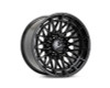 Vossen HFX-3 Gloss Black Wheel 20x9 | 8x180 BC | ET0 (HFX3-0Z01-GB) front face view - fits Chevrolet Silverado 2500HD 2011-2026, GMC Sierra 2500HD 2011-2026, Chevrolet Silverado 3500HD SRW 2011-2026, GMC Sierra 3500HD SRW 2011-2026