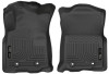 Husky Liners WeatherBeater Front Floor Liners, Black for 2018-2023 Toyota Tacoma Double Cab w/ Standard Trans - Part #13981