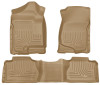 Husky Liners WeatherBeater Combo Floor Liners, Tan for 2007-2013 Chevy Silverado/GMC Sierra Extended Cab - Part #98213