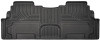 Husky Liners WeatherBeater 2nd Row Seating Floor Liners, Black for 2009-2017 Chevy Traverse/2007-2014 GMC Acadia - Part #19211