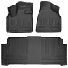 Husky Liners WeatherBeater Front & 2nd Row Seating Floor Liners, Black for 2008-2020 Dodge Grand Caravan - Part #93691