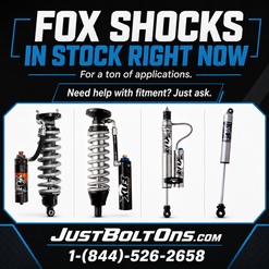 Best FOX Shocks & Coilovers for Ford Bronco, F-150, Raptor, Jeep Wrangler, Tacoma, Tundra & More – In Stock Now.