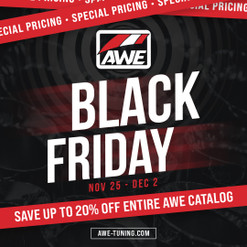 AWE Tuning Black Friday Deals 2025 / Cyber Monday - Up to 20% Off @ JustBoltOns.com (Instant Savings)