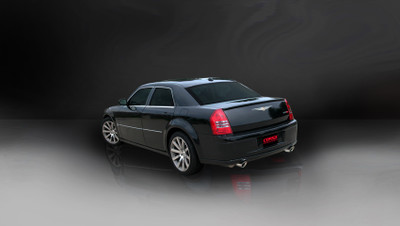 Corsa 14440 Xtreme Polished Single 4.0" Dual Rear Cat-Back for 2005-2010 Dodge Charger SRT-8 No Towing Hitch 6.1L V8