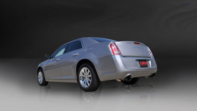 Corsa 14439BLK Xtreme Black Single 3.5" Dual Rear Cat-Back for 2005-2010 Dodge Magnum RT No Towing Hitch 5.7L V8