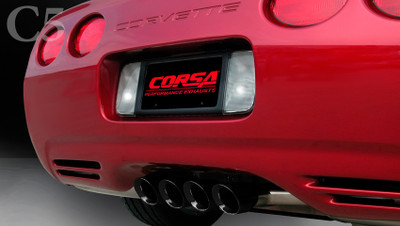 Corsa 14139BLK Sport Black Tigershark 3.5" Dual Rear Axle-Back for 1997-2004 Chevy Corvette C5 5.7L V8