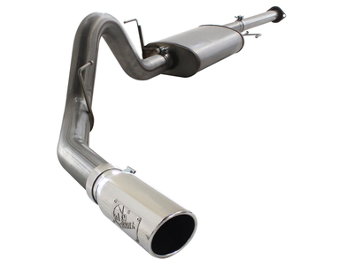 Shop for your aFe Power MACH Force-Xp 3in to 3-1/2in 409 Stainless Steel Cat-Back Exhaust w/Polished Tip for Ford F-150 11-14 V6-3.5L (tt) 157" WB #49-43067-P. Create a Free Account for In-Shopping Cart Specials on aFe MACH Force-Xp Cat-Back F-150 11-14 V6-3.5L (tt) 157" WB #49-43067-P from Just Bolt-Ons.