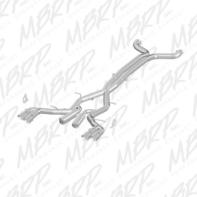 MBRP ARMOR Lite Cat-Back Exhaust, Aluminized Steel - 2017-2024 Chevrolet Camaro ZL1 6.2L V8 - S7033AL
