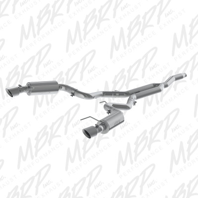 MBRP ARMOR Plus Cat-Back Exhaust, T409 Stainless Steel - 2019-2026 Ford Mustang EcoBoost 2.3L - S7274409
