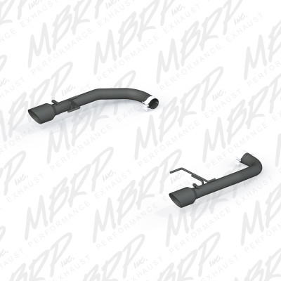 MBRP ARMOR BLK Axle-Back Exhaust, Black-Coated Aluminized Steel - 2015-2017 Ford Mustang GT 5.0L - S7276BLK