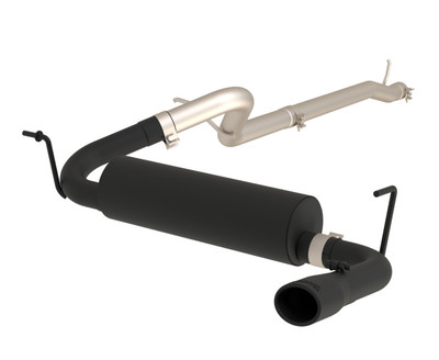 MBRP ARMOR BLK Cat-Back Exhaust, Black-Coated Aluminized Steel - 2012-2017 Jeep Wrangler/Rubicon (JK) 3.6L (2dr / 4dr) - S5526BLK
