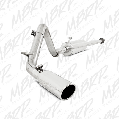 MBRP ARMOR Lite Cat-Back Exhaust, Aluminized Steel - 2005-2015 Toyota Tacoma 4.0L - S5326AL