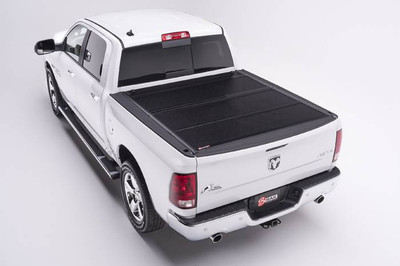 BAK Industries Hard Folding Tonneau Cover, Fiberglass-Reinforced Composite - 2019-2026 Ram 1500 New Body Style With Ram Box 5' 7" Bed - 1126227RB