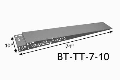 Race Ramps Flatbed HD 7" HD Tow Ramps 1" HD Notch 10"W 5.2 Degree Angle BT-TT-7-10