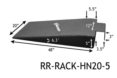 Race Ramps 5" Rack Ramps 3" Hook - 20" Wide - 48" Length (Set of 2) RR-RACK-HN20-5