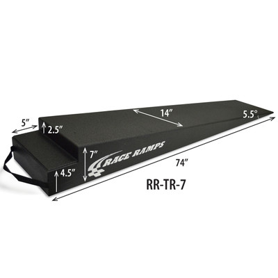 Race Ramps 7" Height Trailer Ramps 5.5 Degree Angle 74L x 14W (Set of 2) RR-TR-7