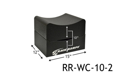 Race Ramps 10" of Lift Wheel Cribs Adjustable 5"+5" Stacked - 15"L x 12"W (Set of 2) RR-WC-10-2