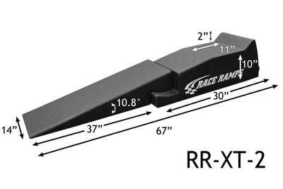 Race Ramps 67" Car Service Ramps XT 2-PC Design - 10.8 Degree Angle (Set of 2) RR-XT-2