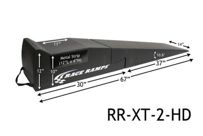 Race Ramps Heavy Duty 67" 2-PC Car & Pickup Service Ramps w/Metal Strip (Set of 2) RR-XT-2-HD