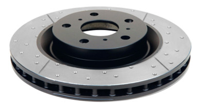 DBA Street Series Cross Drilled/Slotted Rotor - Black Hub (See Descr.) 2993BLKX