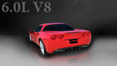 Corsa 14469BLK Xtreme Black Twin 3.5" Dual Rear Axle-Back for 2005-2008 Chevy Corvette C6 6.0L V8