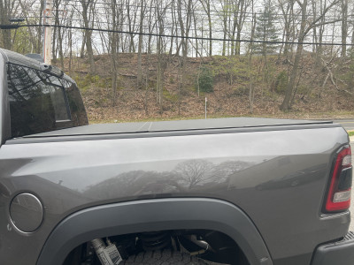 Access LOMAX Tri-Fold 2019-2025 Ram 1500 5ft 7in (Without Ram Box) Short Bed #B1040039  / 2021-2024 Ram TRX | 2025+ Ram RHO