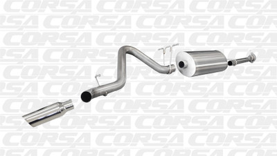 Corsa 24794 Sport Polished Single 4.0" Single Side Cat-Back for 2011-2014 GMC Sierra 2500 Crew Cab-Standard Bed 6.0L V8