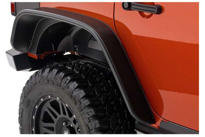 Buy with confidence at Just Bolt-On Performance Parts for the Best Deals on Bushwacker Flat Style Smooth Finish Fender Flares - Front & Rear - for 2018-2025 Wrangler JL #10923-07.