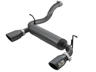 aFe Rebel Series 2.5" 409 SS Axle-Back Exhaust w/Black Coated Tips for 2018-2025 Wrangler JL 2.0L/3.6L 2DR/4DR #49-48067-B