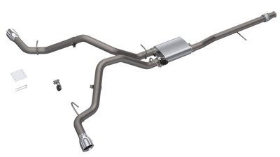 Buy with confidence at Just Bolt-On Performance Parts for the best customer service and pricing on QTP Screamer 304SS Cat-Back Exhaust Rear Dual Side Exit (Polished Tips) for 2014-2018 Silverado / Sierra 1500 5.3L (EC/SB, CC/SB) #410015.