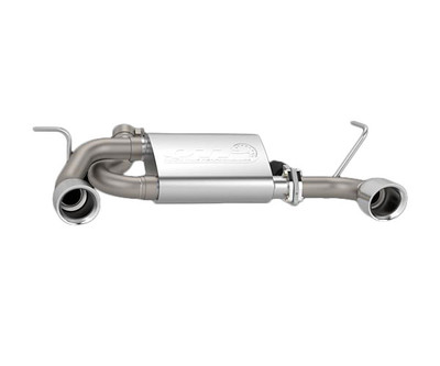 QTP Screamer 304SS Axle Back Exhaust Rear Dual Exit (4" Polished Tips) for 2007-2018 Jeep Wrangler JK 3.6L / 3.8L #425007