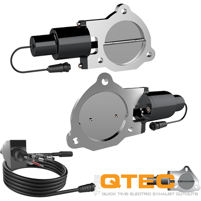 QTP Dual 3.5" Bolt-On Electric Exhaust Cutout Valves & Wiring Kit #QTEC70